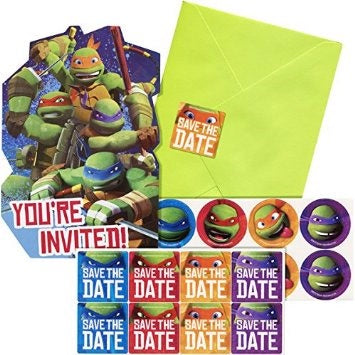 Teenage Mutant Ninja Turtles Invitations Set 8