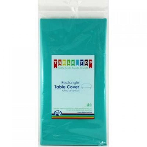 Rectangle Plastic Tablecover Teal