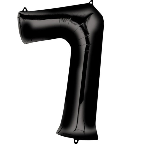 Large Foil Number Balloon 34"(86cm) Black 7
