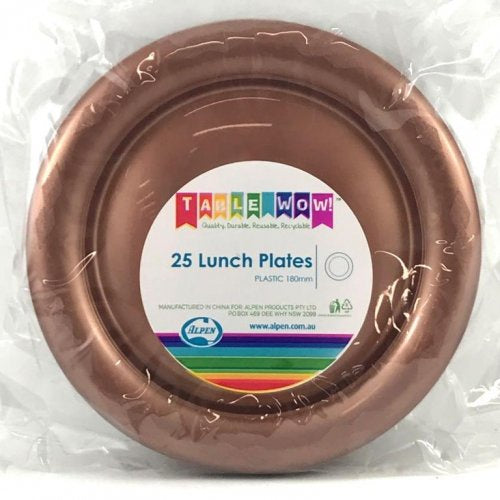 Lunch Plate Rose Gold Pack of 20