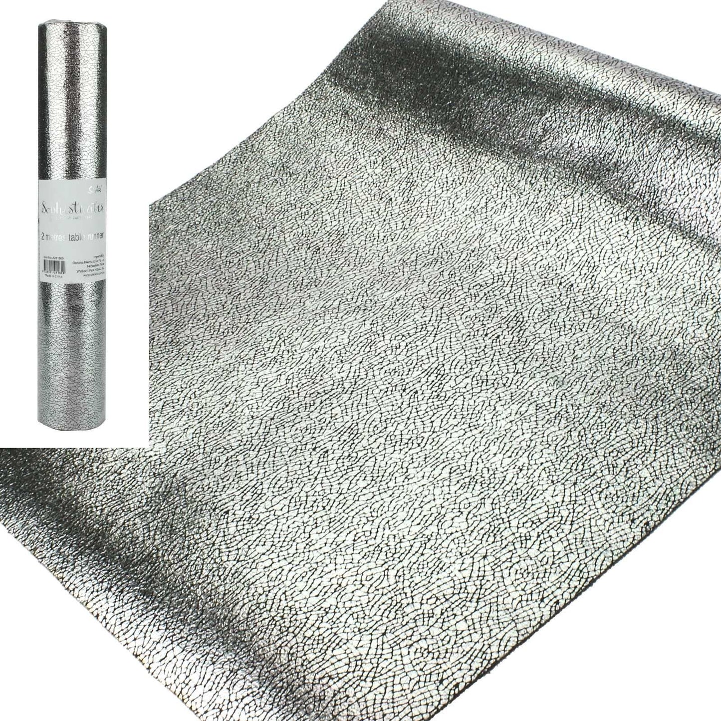 SILVER TABLE RUNNER 2M