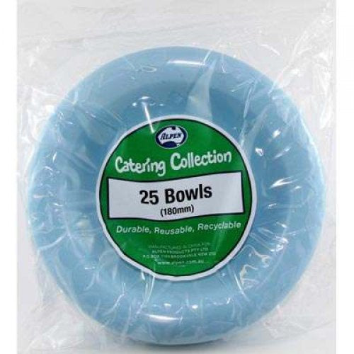 Plastic Bowl Light Blue Pack of 20