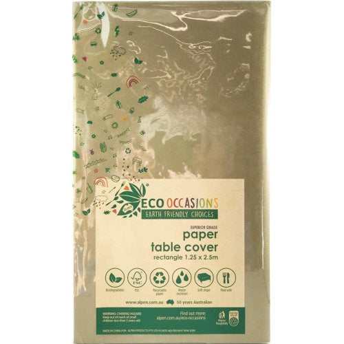 Tablecover PAPER Rectangle 250x125cm GOLD