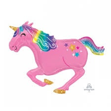 Large Foil Supershape Balloon 39"(99cm) Pink Unicorn