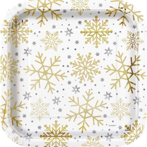 SNOWFLAKE G&S FOIL 8x9"SQ PLAT