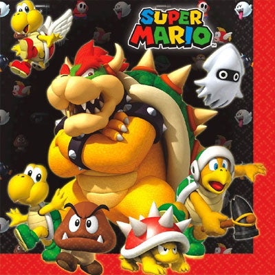Super Mario Bros Lunch Napkins Pack Of 16