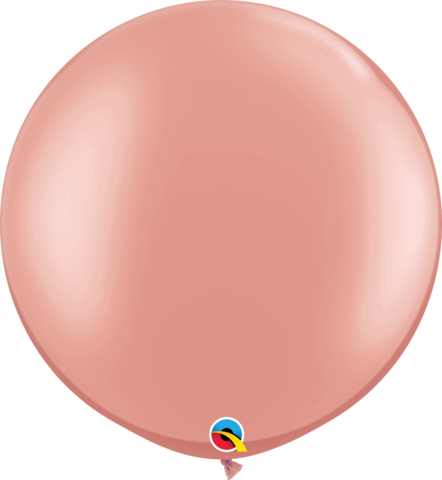 30" Helium Quality Metallic Latex Balloons Rose Gold Balloon Pack Of 2