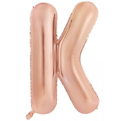 34"(86CM) Decrotex Foil Balloon Alphabet Rose Gold #K