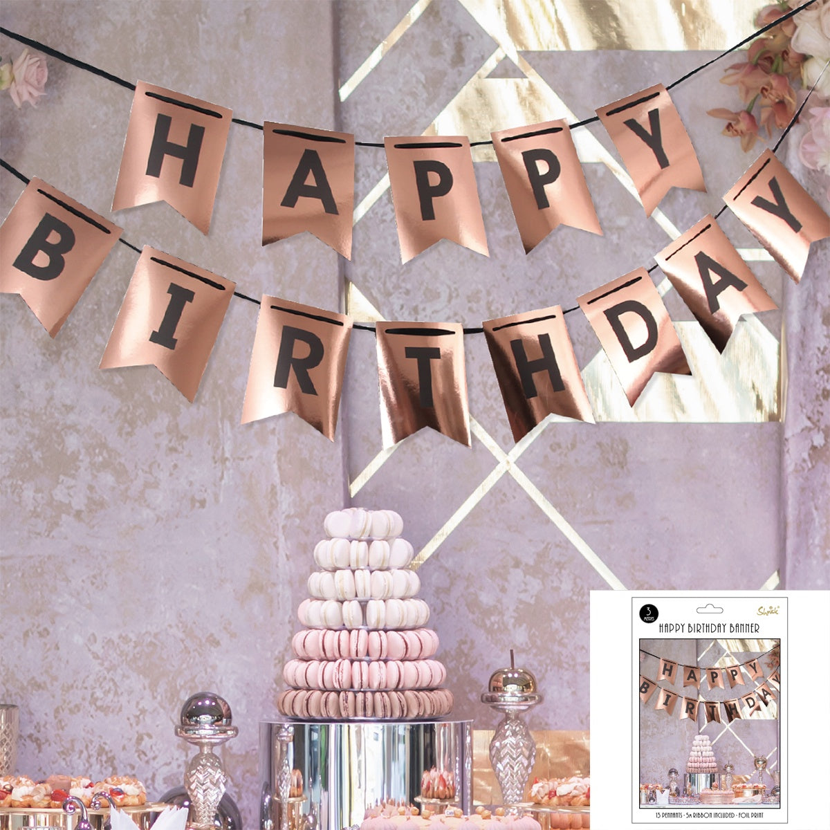 ROSE GOLD BIRTHDAY BUNTING