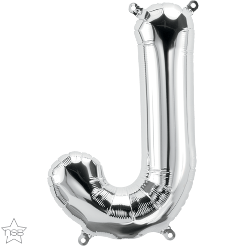 Foil Balloon 16" Letter Silver #J