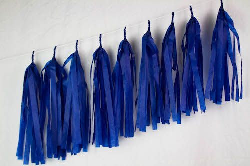 Tassels Standard Navy Blue Pack Of 9