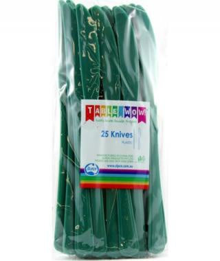 Plastic Knife Green Pack of 20