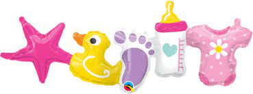 Baby Girl Balloon Garland