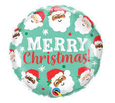 Foil Balloon 18"(45cm) Ho Ho Ho Christmas Santas