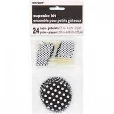 Cupcake Kit Black Pack Of 24