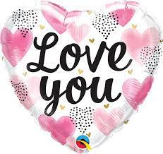 LOVE YOU HEART FOIL 18''(46CM)