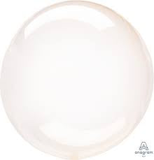 CRYSTAL CLEARZ ORANGE STRETCHY ROUND BALLOON