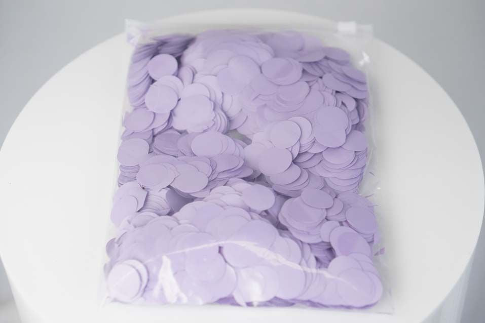 TISSUE PAPER CONFETTI 2CM LAVENDER 250G