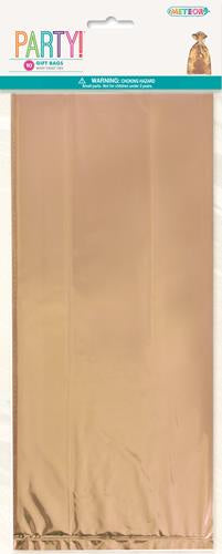 Rose Gold Foil Cello Bags Pack Of 10