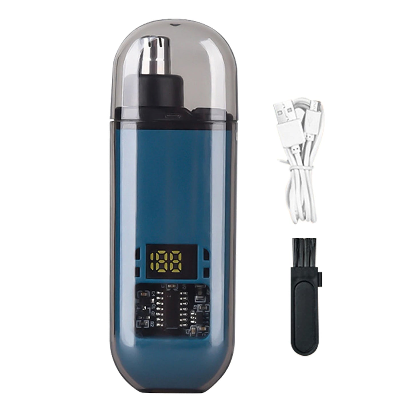 USB Rechargeable Nose & Ear Hair Trimmer for Men, Portable Mini Compact Design with Fast Charge, Electric Grooming Kit