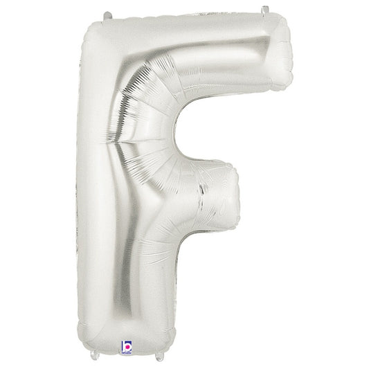 Large Foil Alphabet 34inch Balloon Silver - F