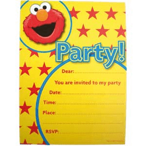 Sesame Street Invitations Pack Of 6