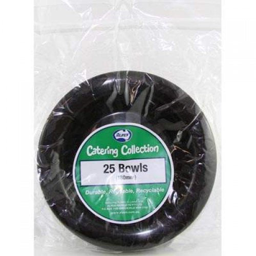 Plastic Bowl Black Pack of 20