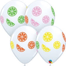11" Print Latex Balloon Colorful Fruit Slices Pack Of 50