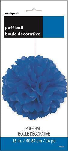 Tissue Paper Puff Ball Decoration Royal Blue 40cm