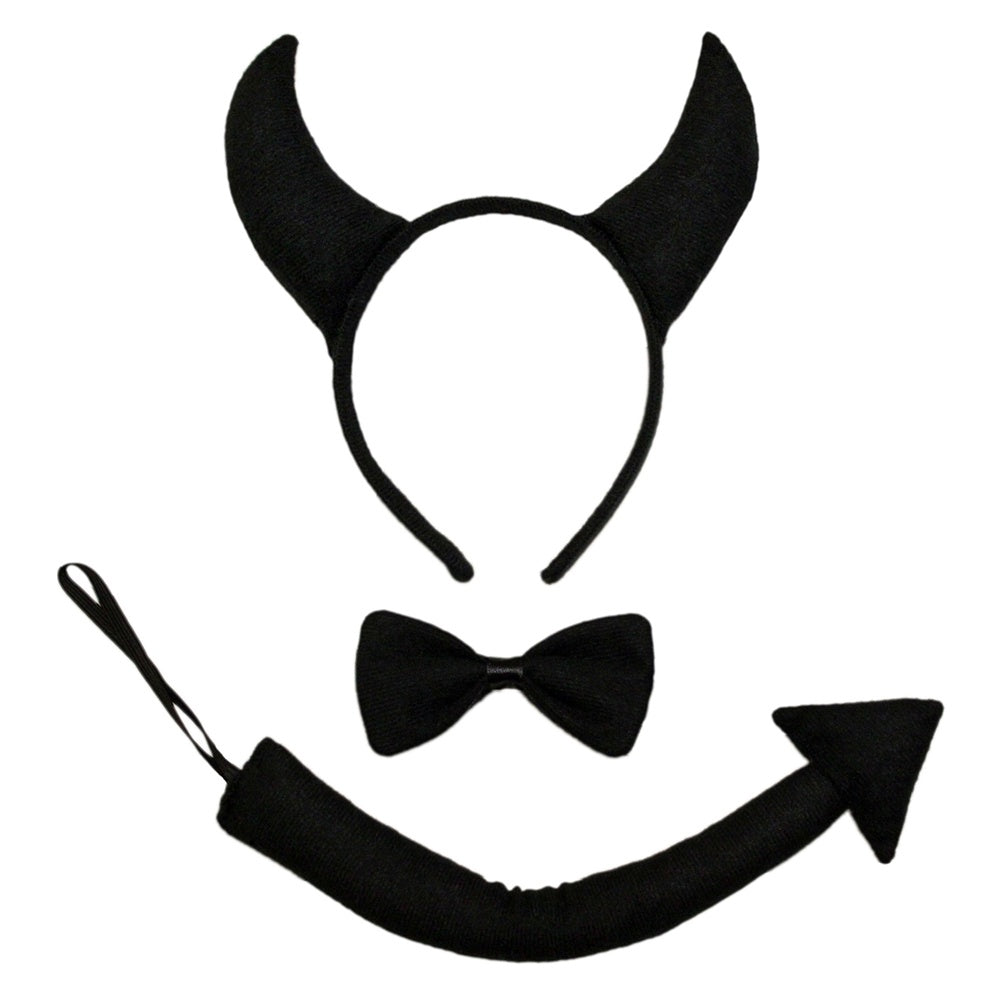 DEVIL HORN, BOWTIE & TAIL SET