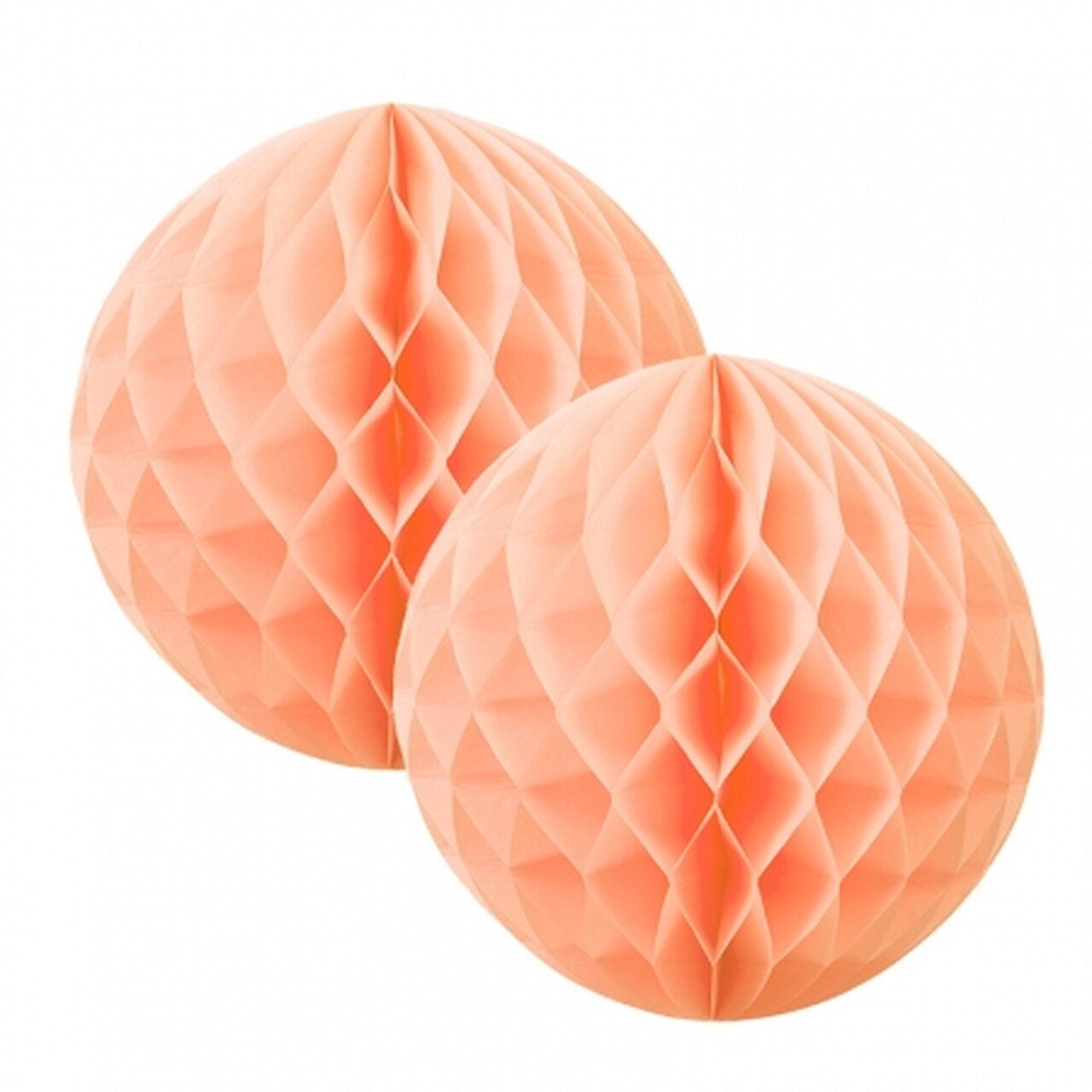 Honeycomb Ball 15cm Peach Pack Of 2