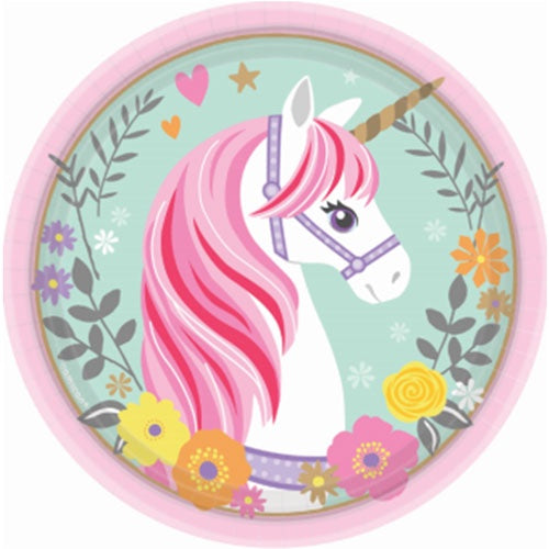 Magical Unicorn 7"/18cm Paper Plates Pack Of 8