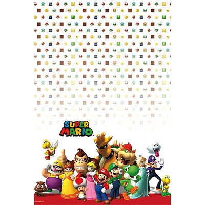 SUPER MARIO BROS PLASTIC TABLECOVER