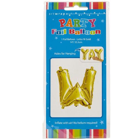 FOIL BALLOON 35CM GOLD W
