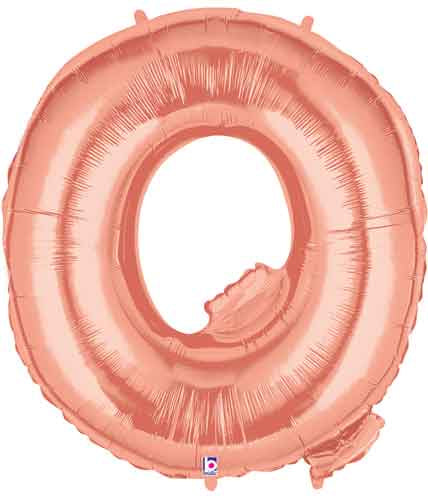 Large Foil Alphabet 34inch Balloon Rose Gold- Q