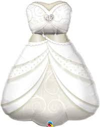 Large Foil Supershape Balloon 39" Bride's Wedding Dress