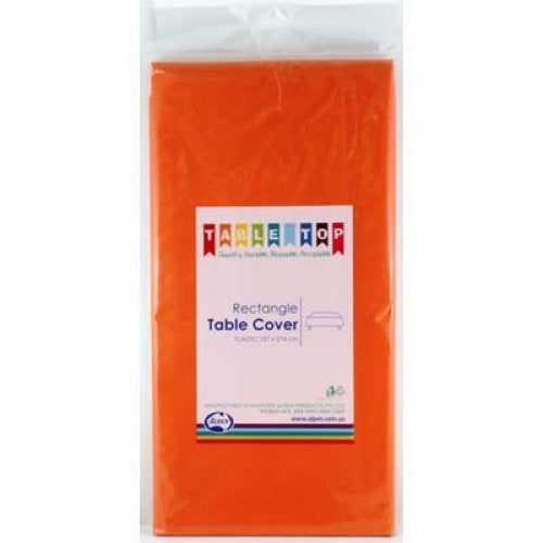 Rectangle Plastic Tablecover Orange