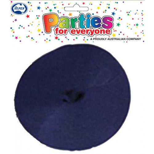 CREPE PAPER STREAMERS 30M NAVY BLUE