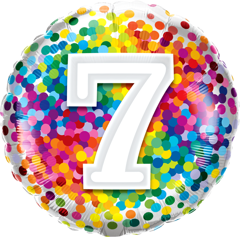Foil Balloon 18"(45cm) Rainbow Confetti #7