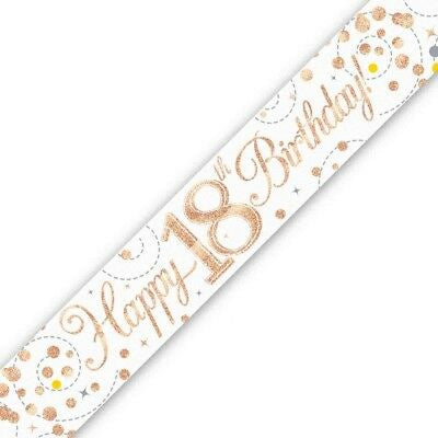 Sparkling Fizz Rose Gold Banner 2.7m 18th Birthday