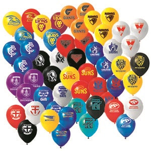 Afl All Team Balloons Pack Of 25