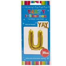 Foil Balloon 35cm Gold U