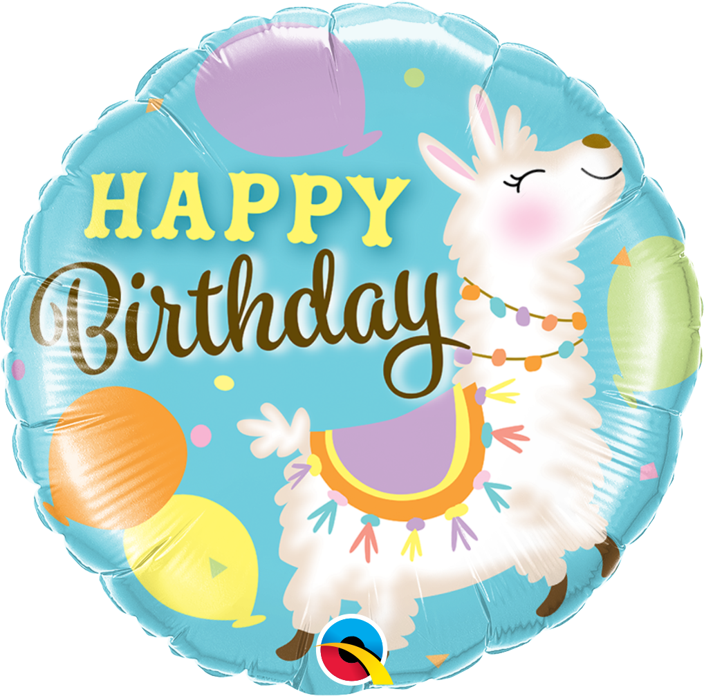 Birthday Llama Foil Balloon 18"