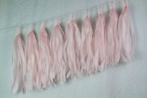 TASSELS TISSUE PASTEL PINK