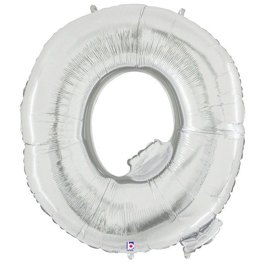LARGE FOIL Alphabet 34inch BALLOON SILVER - Q