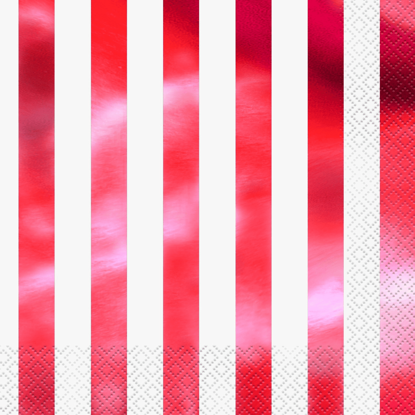 Red Foil Stripes Lunch Napkins
