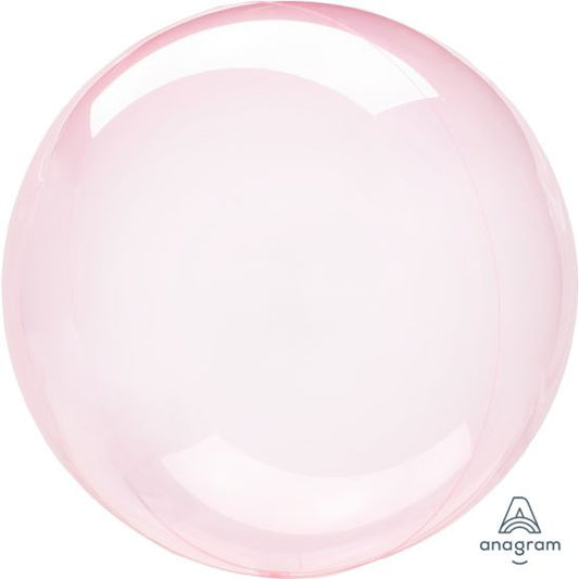 CRYSTAL CLEARZ DARK PINK STRETCHY ROUND BALLOON