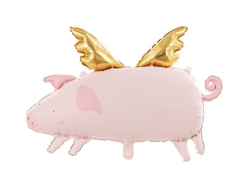 Party Deco Foil Supershape Balloon Pig With Wings 72cm