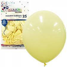 MACARON BALLOON (30CM) PACK 25 - LIGHT YELLOW