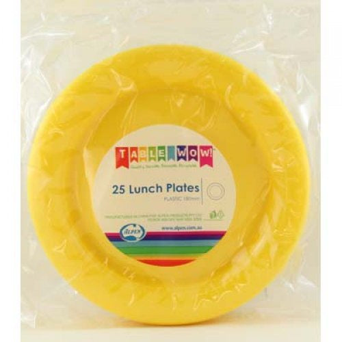 Lunch Plate Yellow Pack of 20